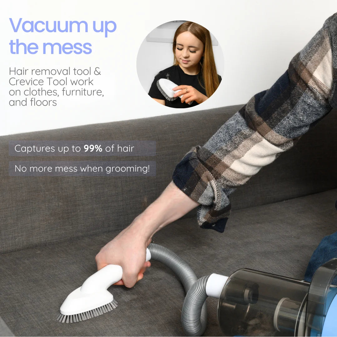 Dog And Cat Grooming Kit With Vacuum For Fur Removal Low Noise Adjustable Speed