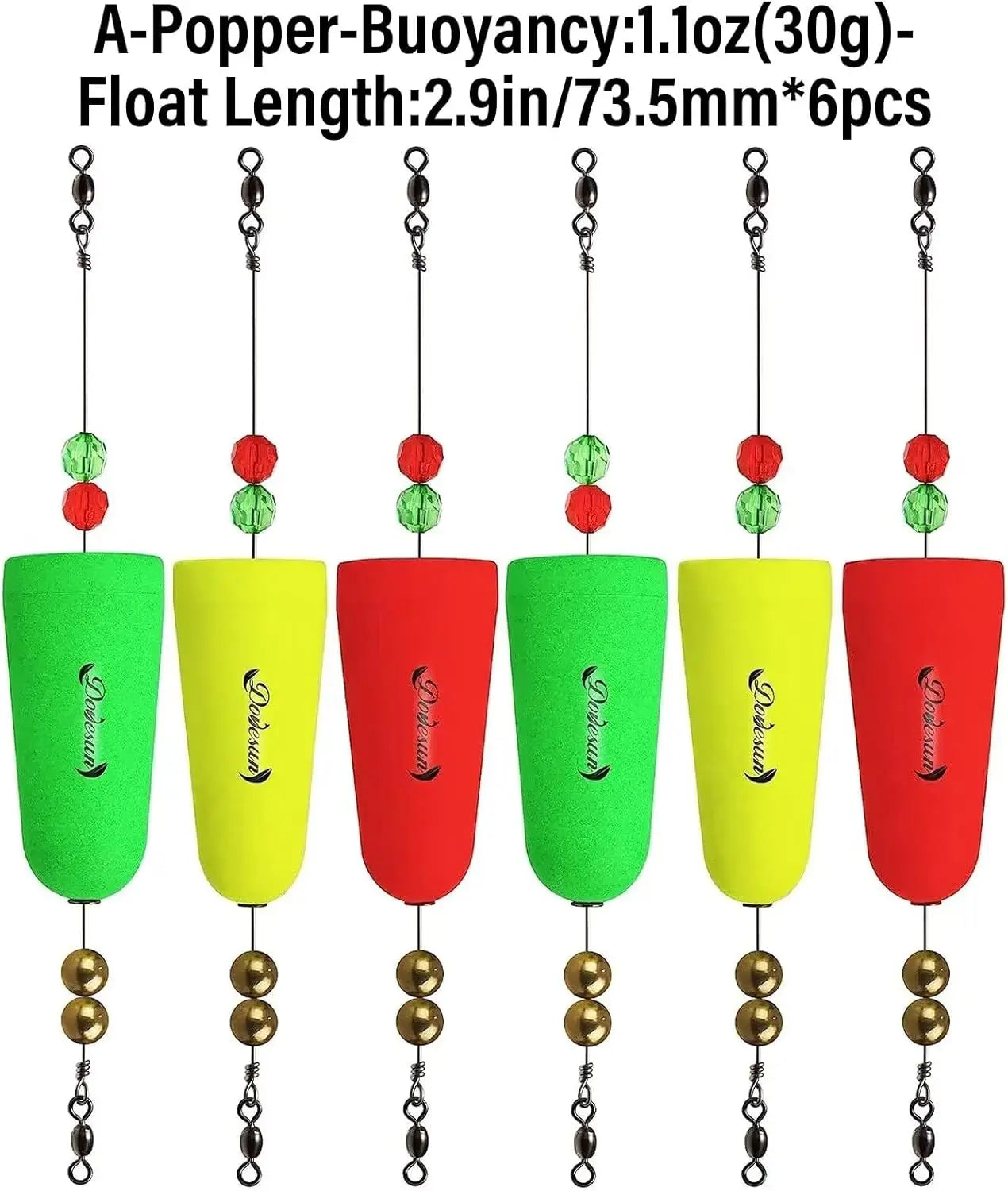 Popping Cork Fishing Floats 3 Shapes Pack For Saltwater Freshwater