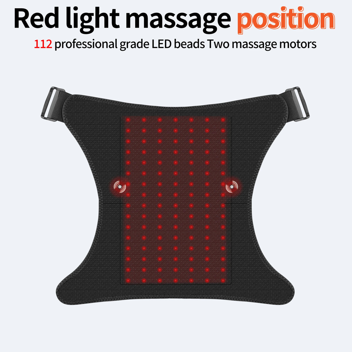 Jitesy Rechargeable Red Light Therapy Hip Wrap With Heat Massage