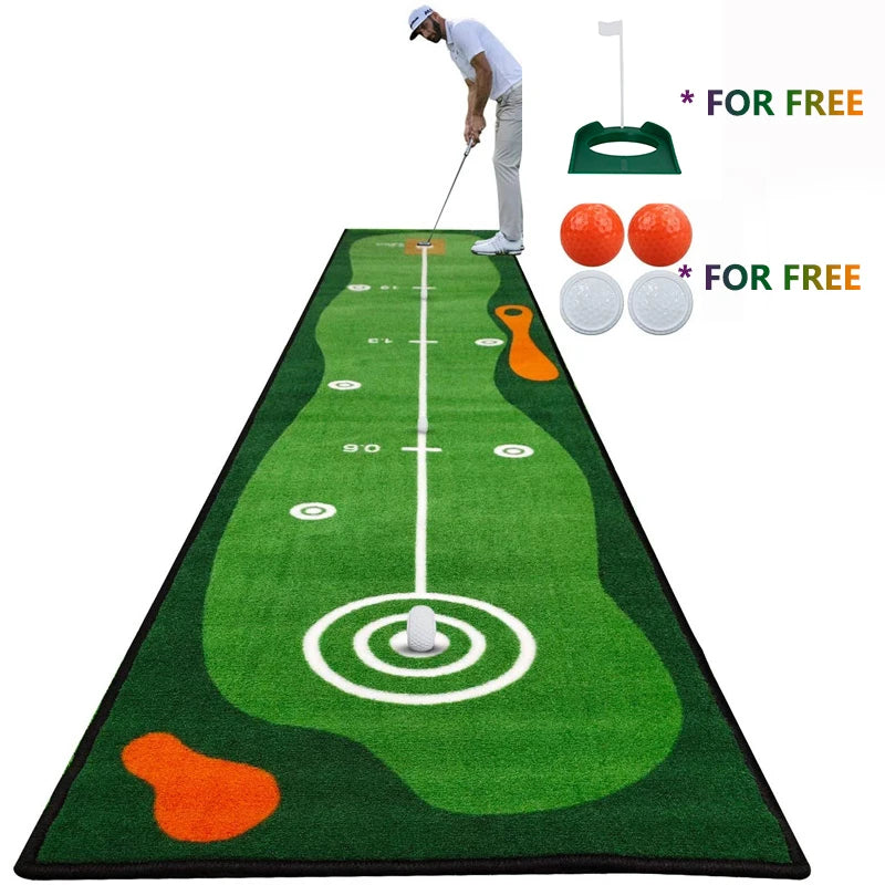 CRESTGOLF Indoor Outdoor Putting Green Practice Mat