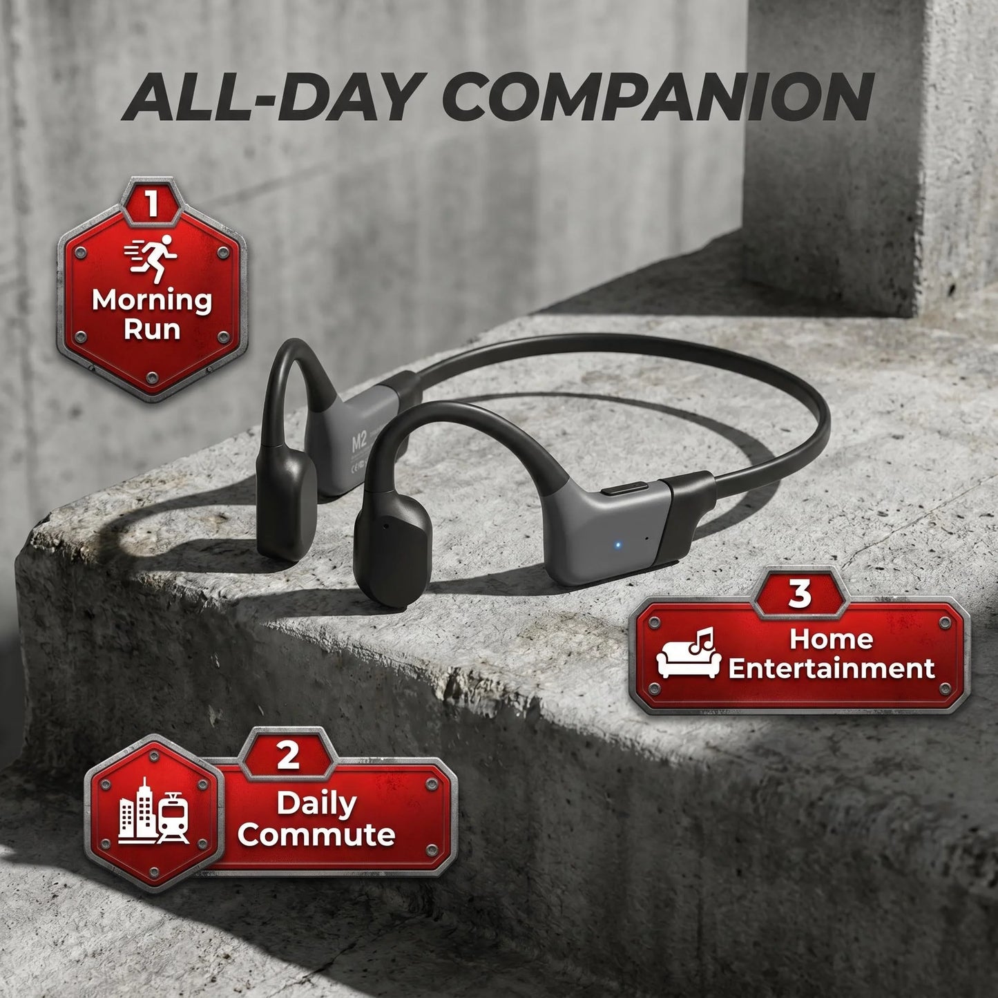 Open Ear Bone Conduction Headphones Bluetooth 5 3 For Running