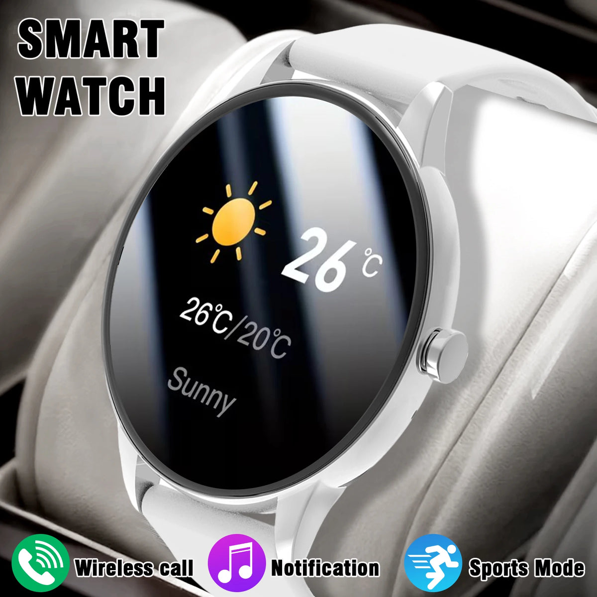Odelettevcy Fitness Smartwatch With Wireless Calling And Sports Tracking