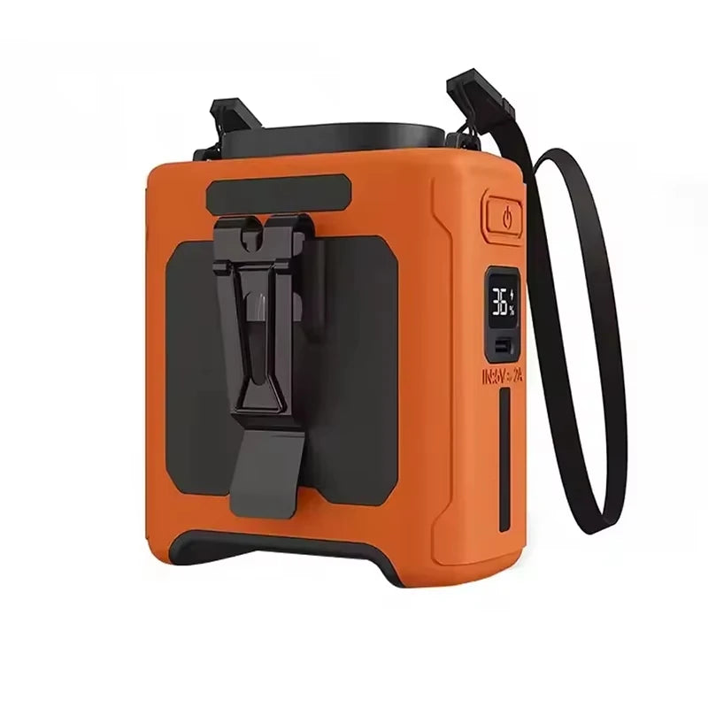 Portable 10000mAh Waist Clip Fan With 5 Speed USB Rechargeable