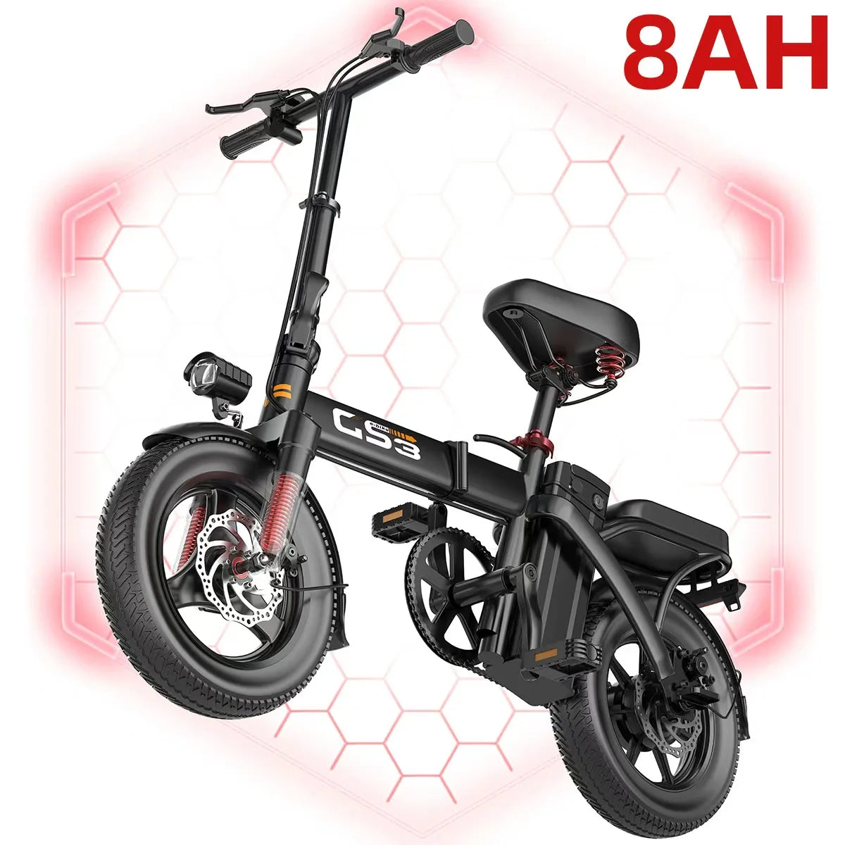 UPlee Electric Bike 500W Brushless Motor 48V 15Ah Battery Long Range
