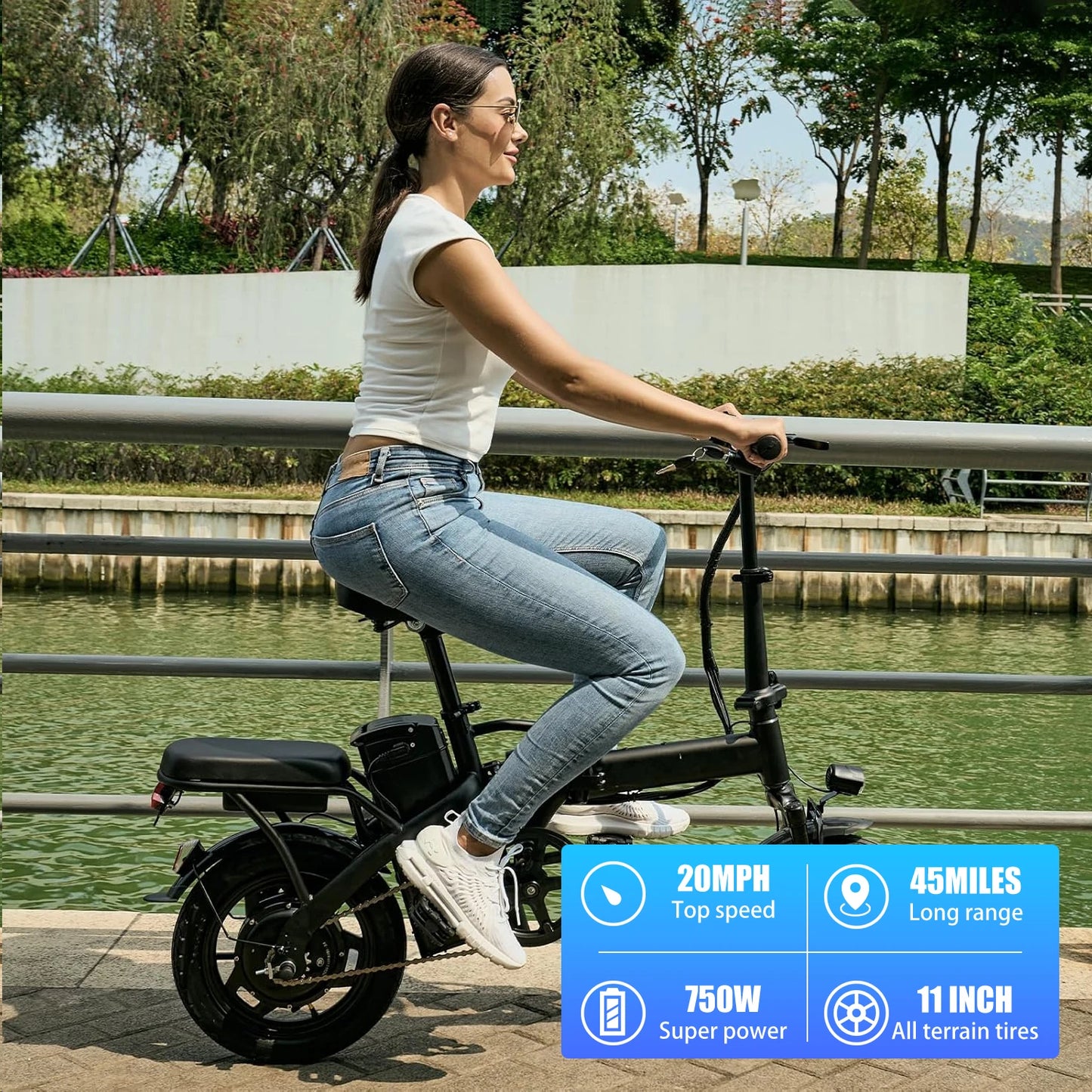 HEZZO T5 Folding Electric Bike For Adult Commuters