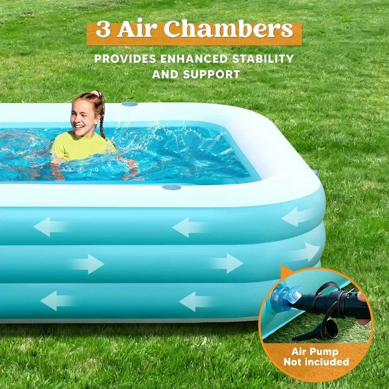 Joyfy Inflatable Family Pool With Seats For Summer Fun