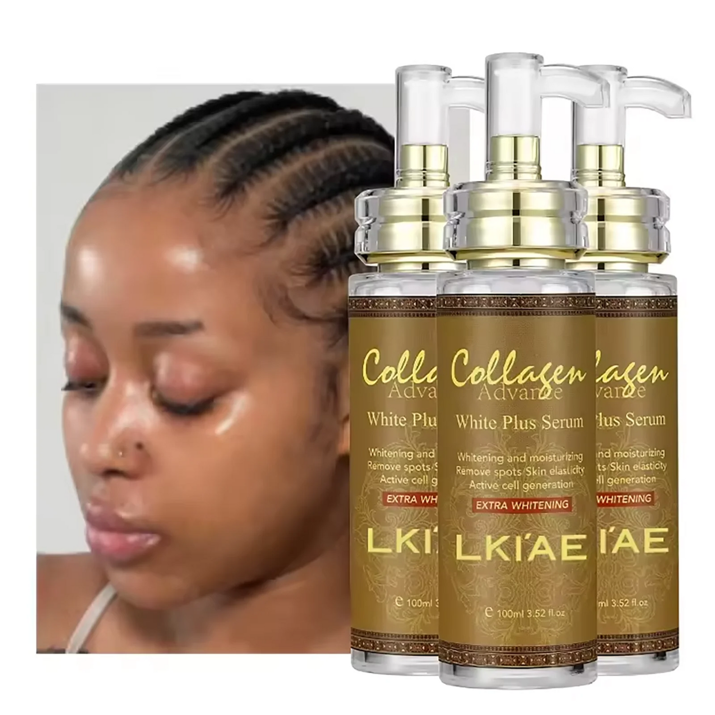 AILKE Skin Whitening Face Serum With Organic Collagen And Moisturizing