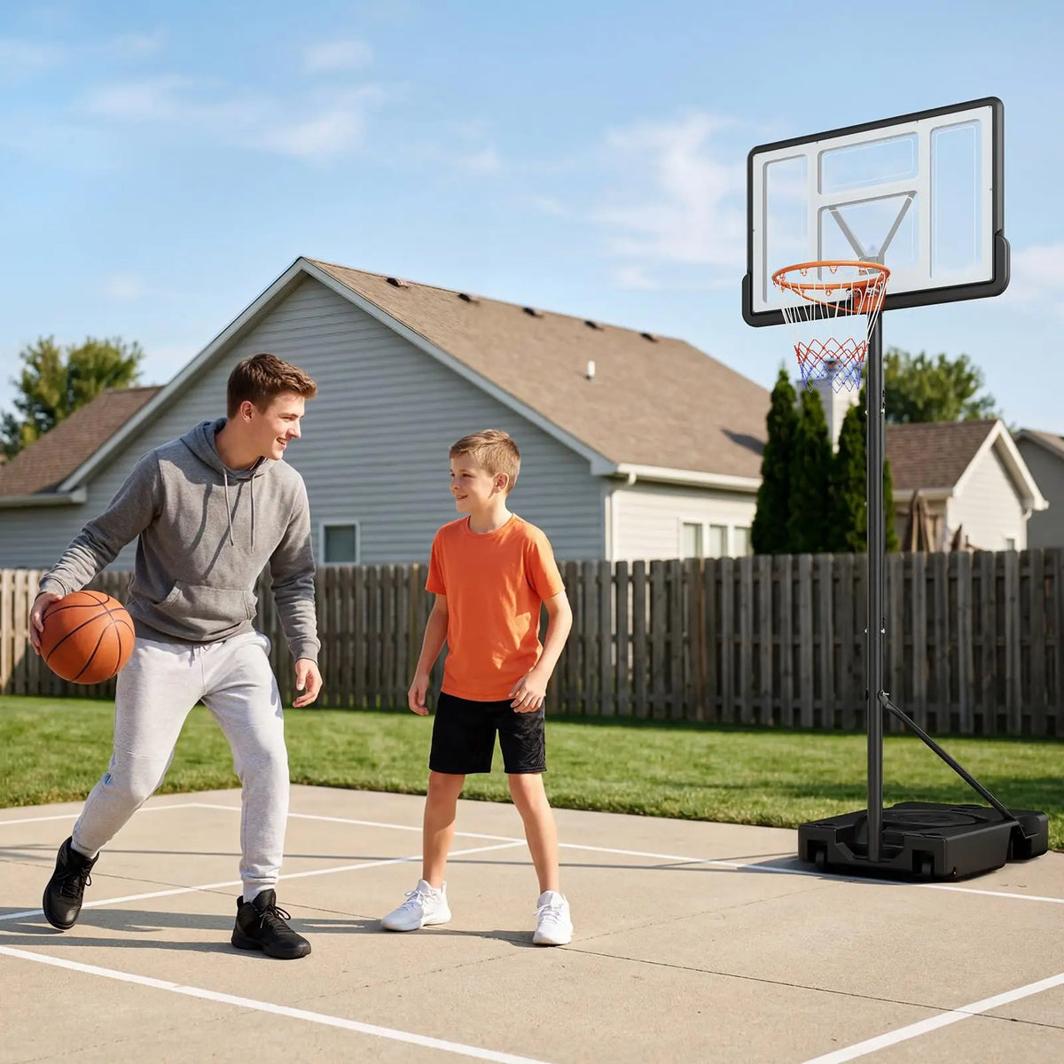 HiMISS Portable Basketball Hoop Adjustable Outdoor Goal System with Wheels