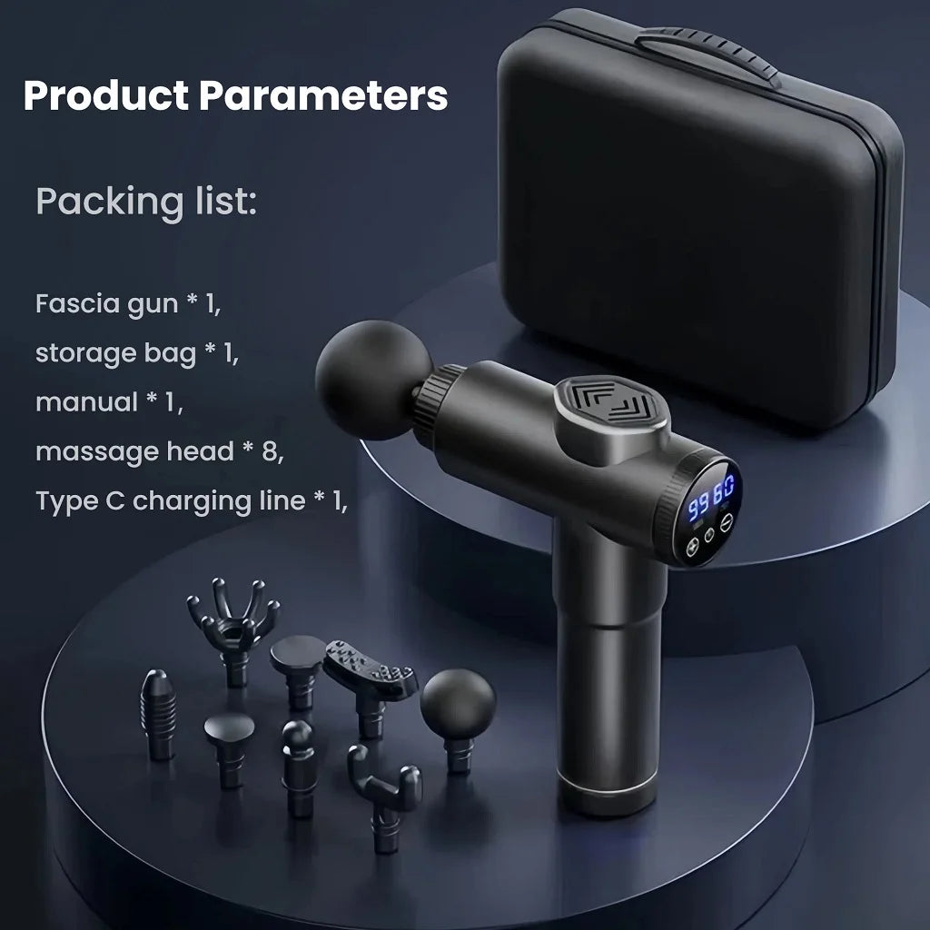 Massage Gun LCD Touch Screen Muscle Pain Relief And Recovery