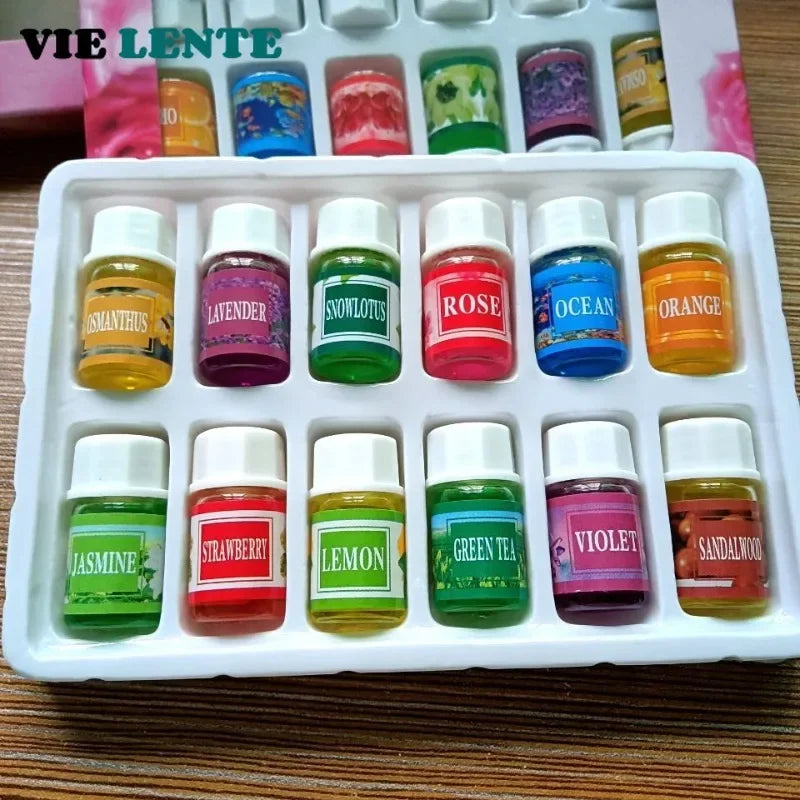 12 Pack 3ml Plant Essential Oils For Aromatherapy Diffuser
