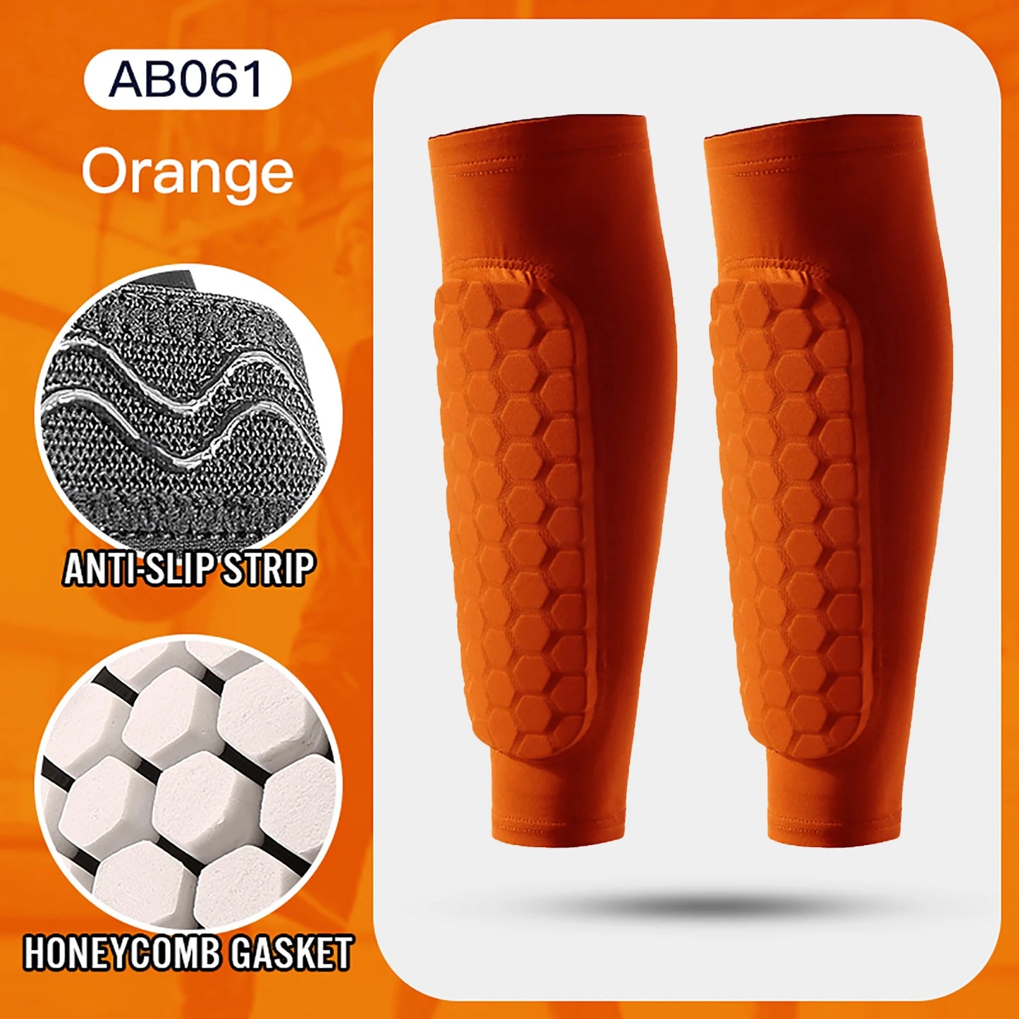Football Shin Guard Socks With Foam Calf Honeycomb Pads