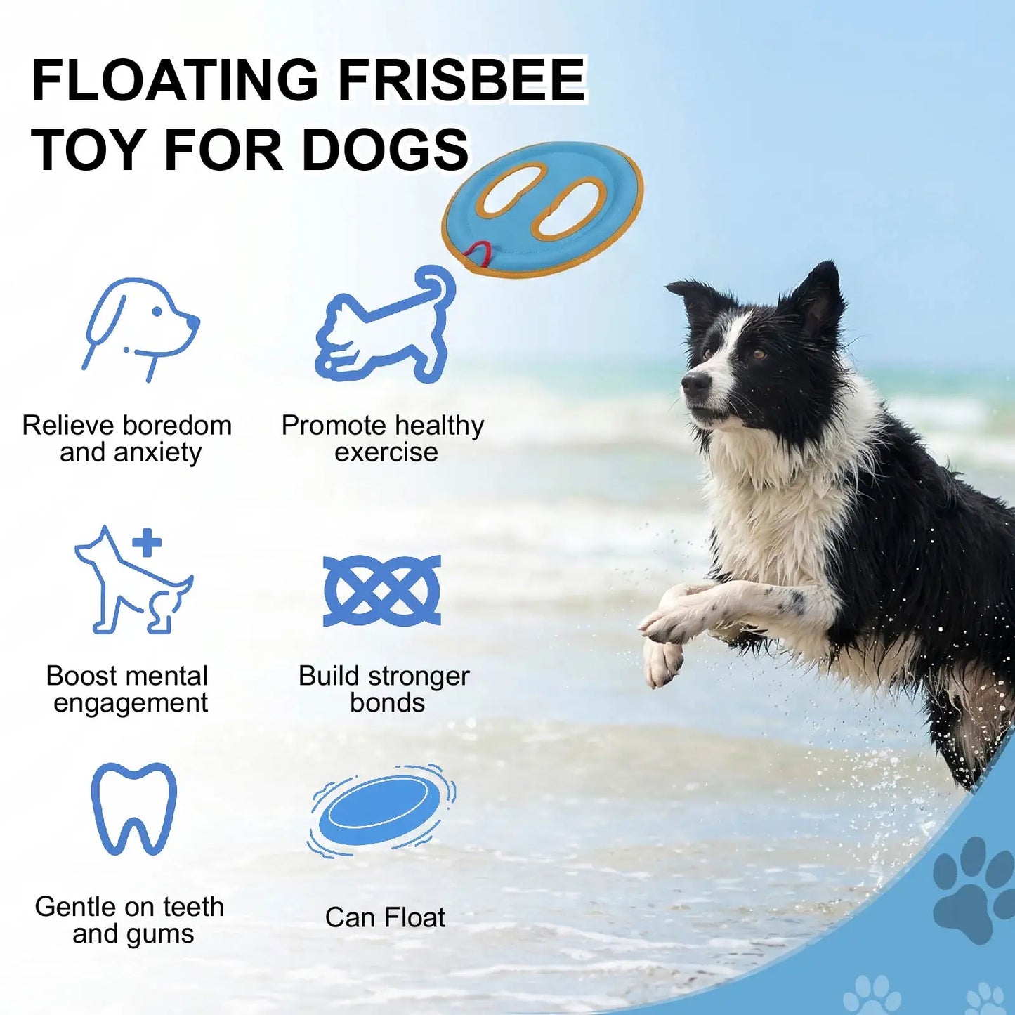 Floating Frisbee Dog Toy Bite Resistant Oxford Fabric Outdoor