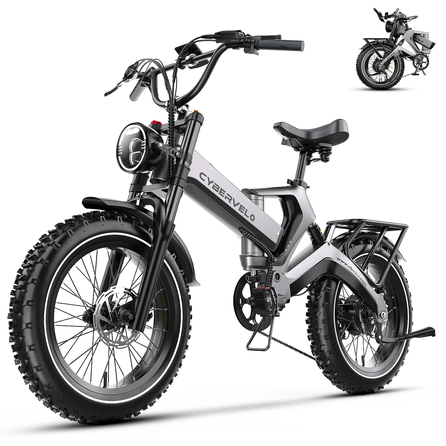 CYBERVELO Foldable Fat Tire Electric Bike 2000W EK6