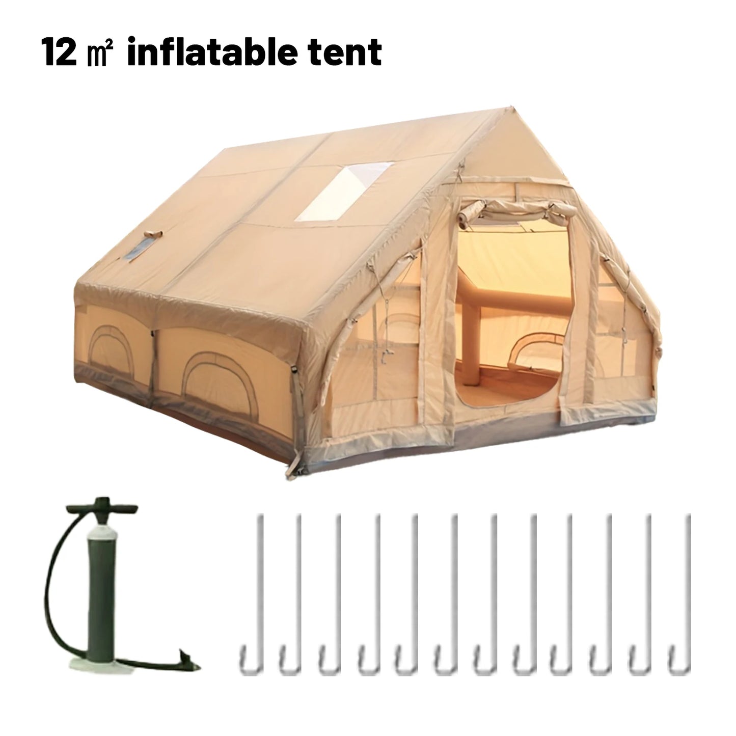 Pakicetus Inflatable Camping Tent For Adults Luxury Quick Stove Plug
