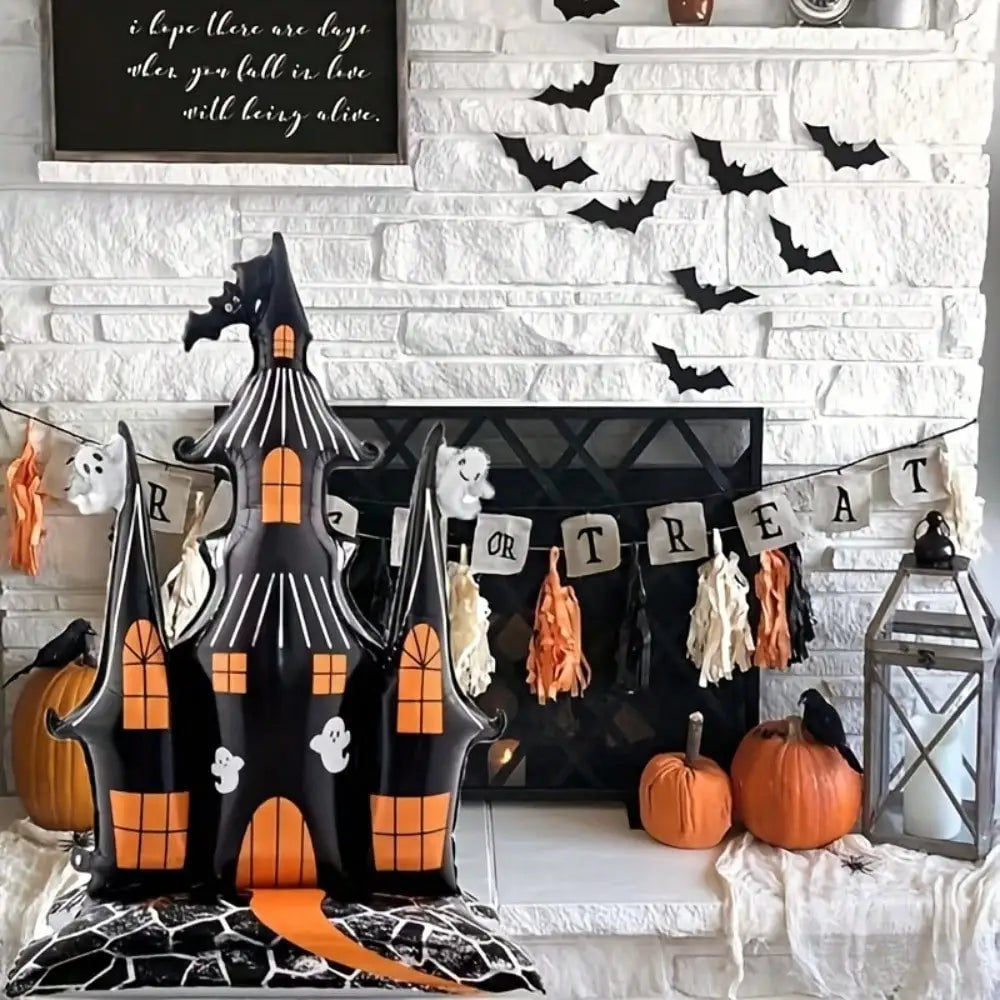 Halloween Haunted Castle Foil Balloon for Spooky Party Decor