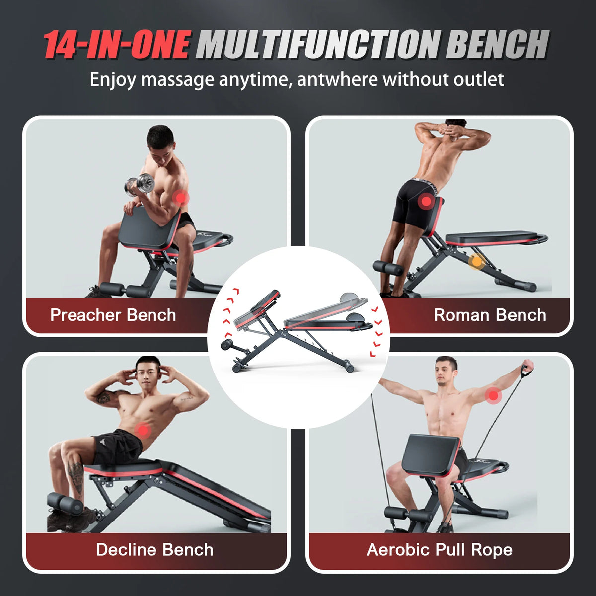 Multi Functional Foldable Dumbbell Bench For Weight Training