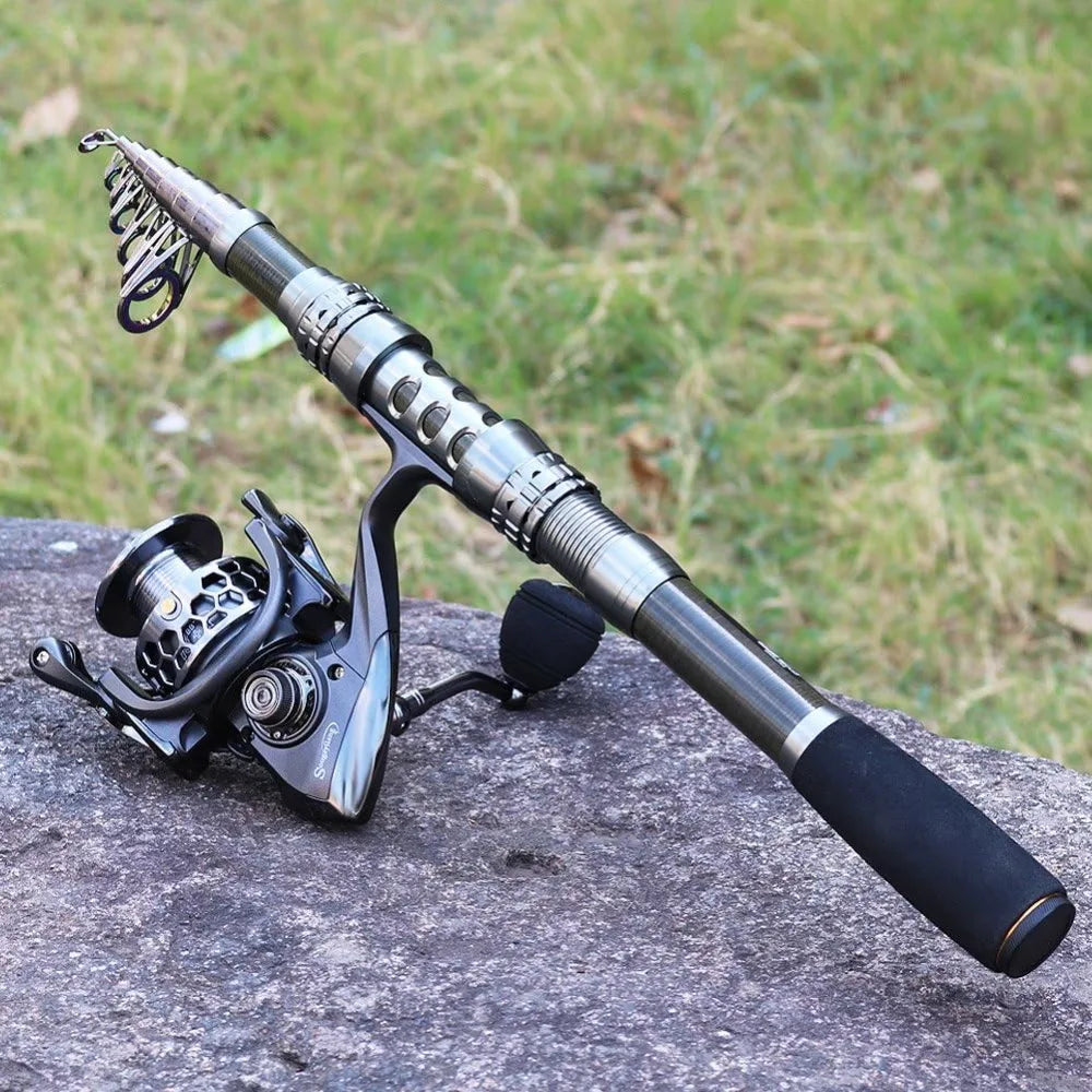 Sougayilang Telescopic Fishing Rod Reel Combo With Spinning Reel