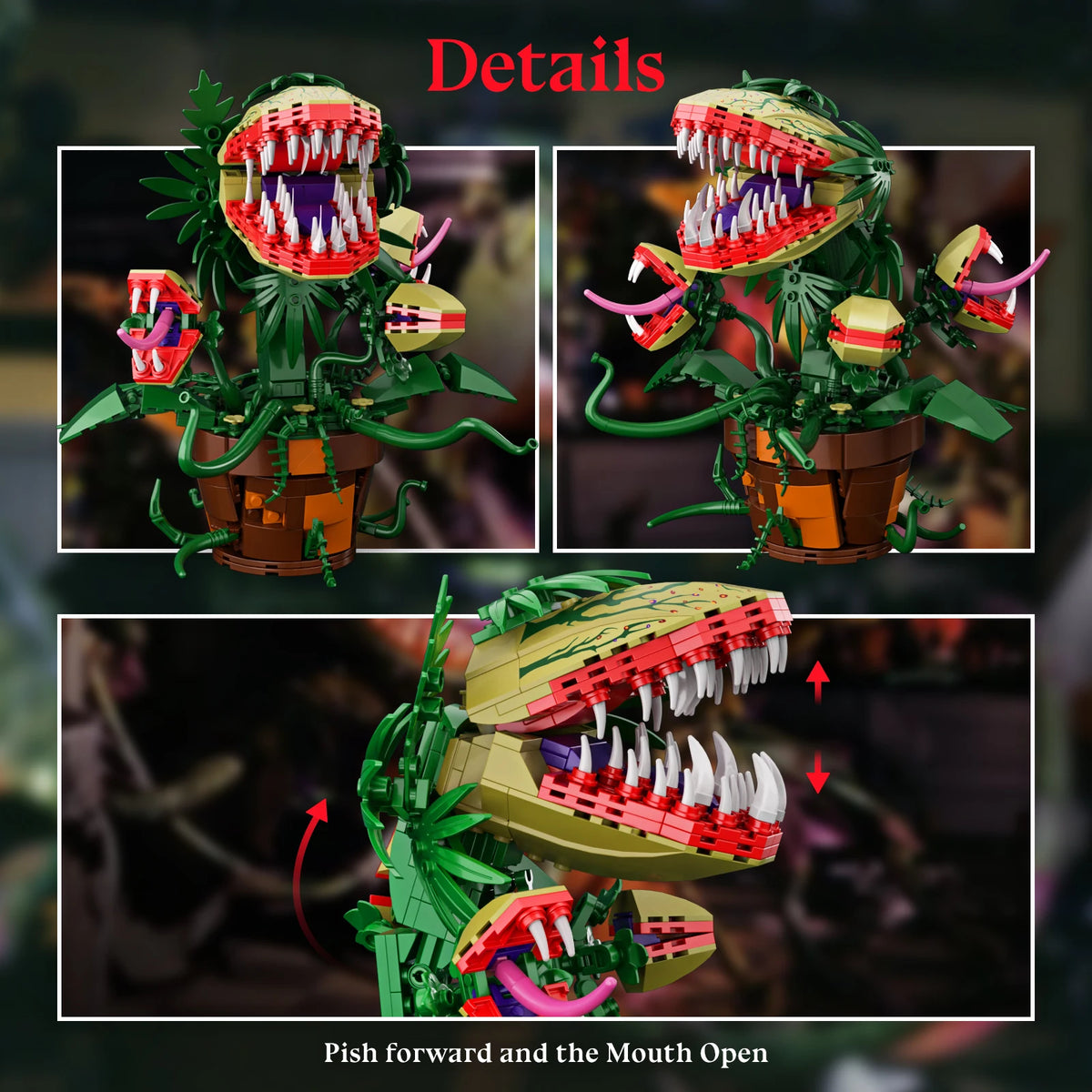 Piranha Plant Audrey II Building Blocks Set Horror Flower Shop Decor
