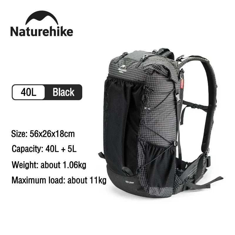 Naturehike Outdoor 65L Waterproof Hiking Backpack With Rain Cover
