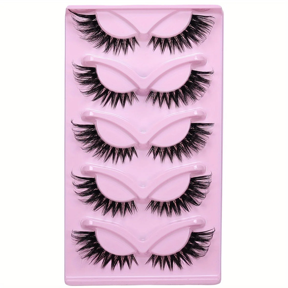 JIEFUXIN Cat Eye False Eyelashes 45 Pairs Winged Lashes