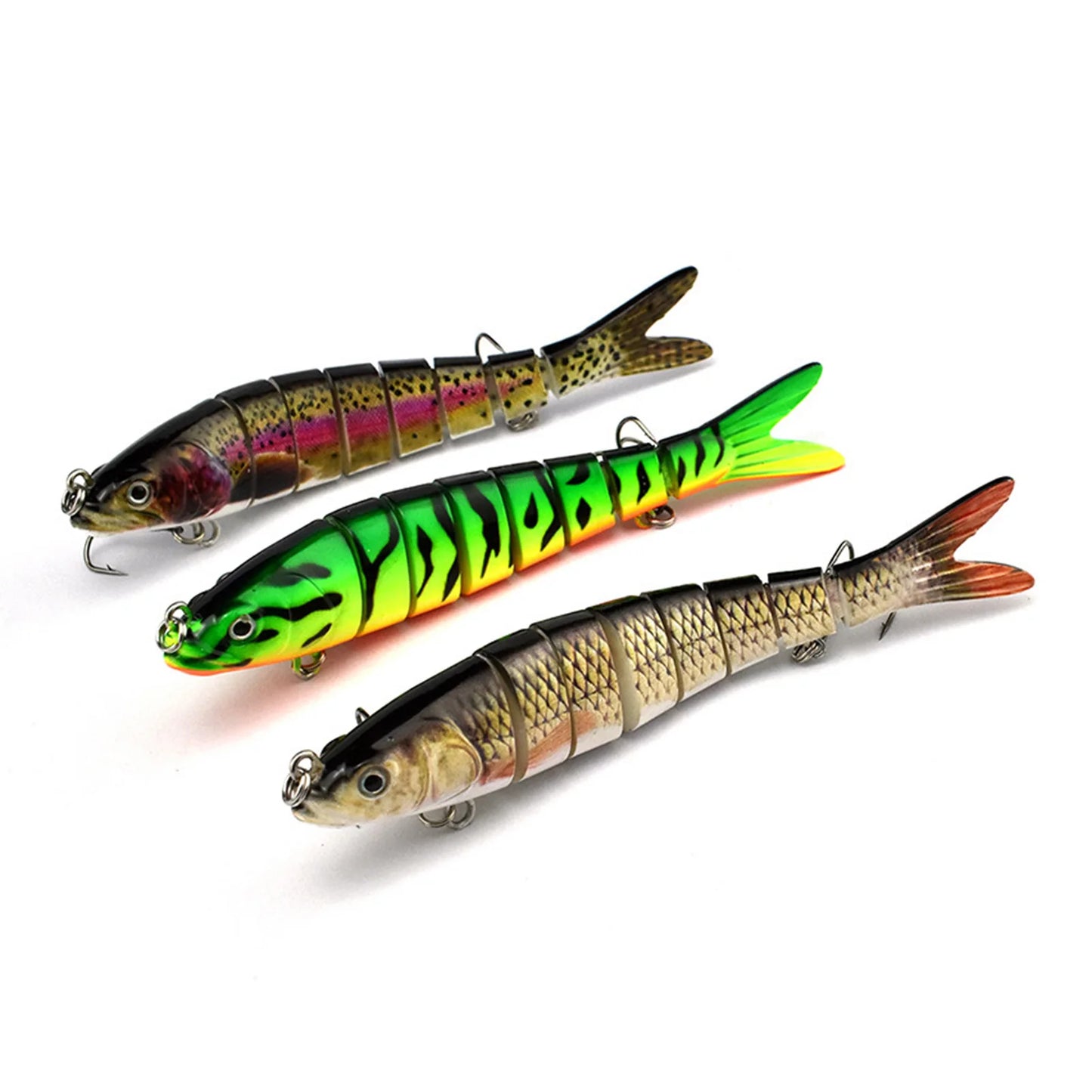 Three Piece Jointed Swimbait Lure Set For Bass And Saltwater