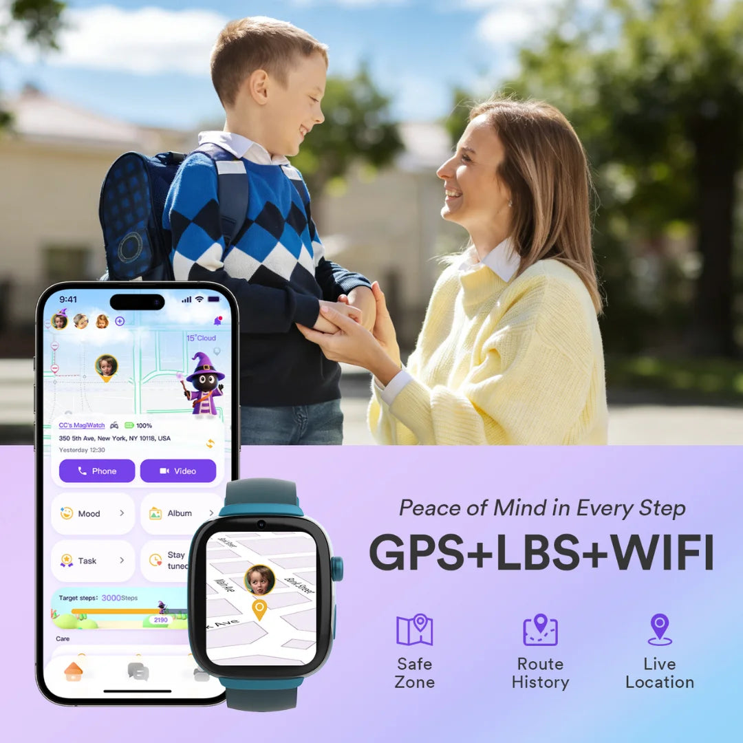 EIOTMART 4G Kids GPS Smartwatch With SOS And Parental Controls