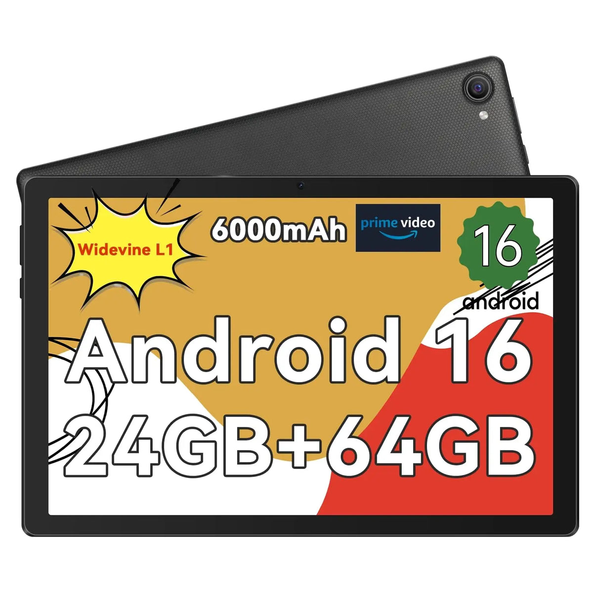 MODERNESS Android Tablet With WiFi 6, Face Unlock, Dual Cameras