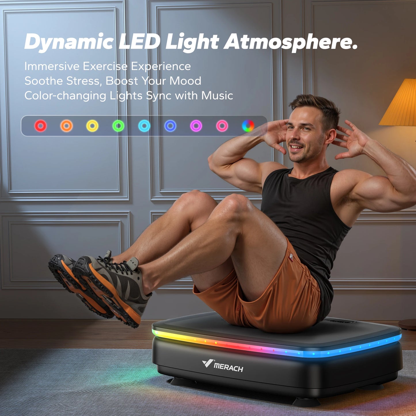 MERACH Vibration Plate Exercise Machine Whole Body Workout Power Platform