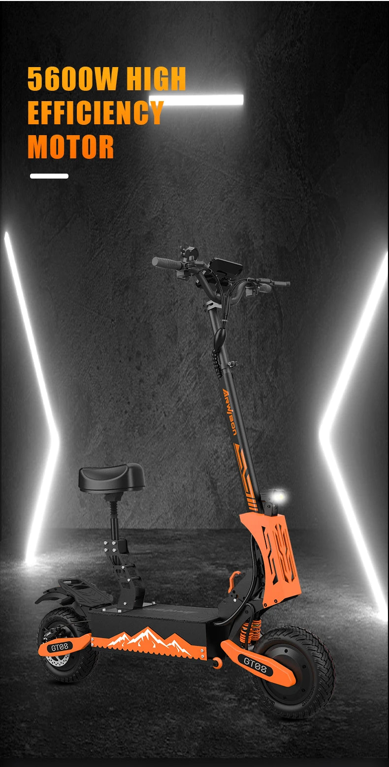 Arwibon GT08 Electric Scooter 5600W With 46 MPH Top Speed