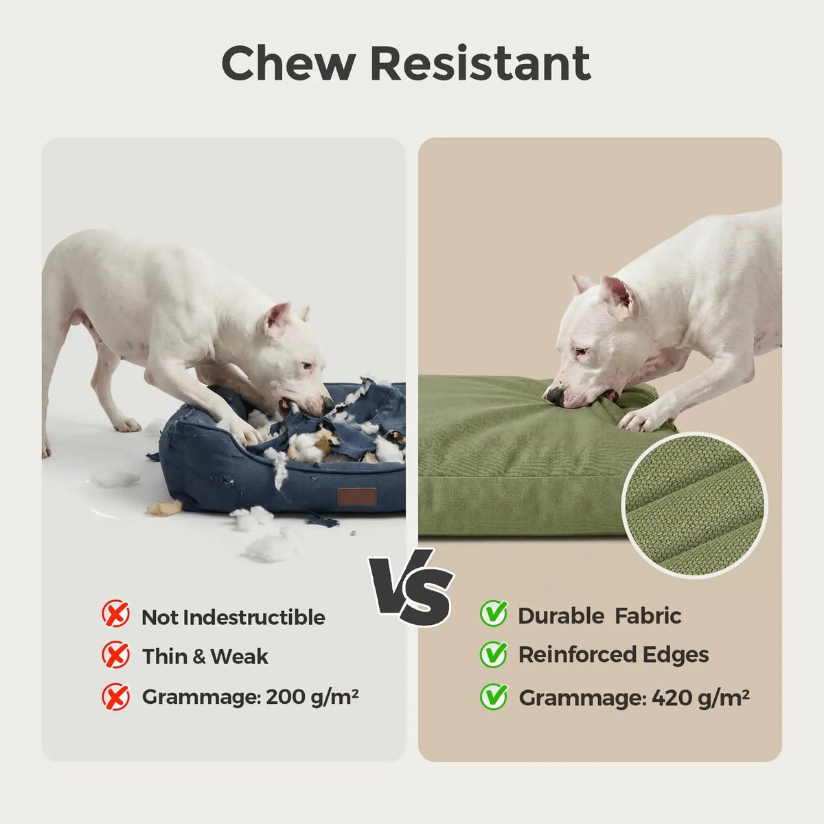 Indestructible Canvas Outdoor Dog Bed Chew Proof Waterproof Pet Mat