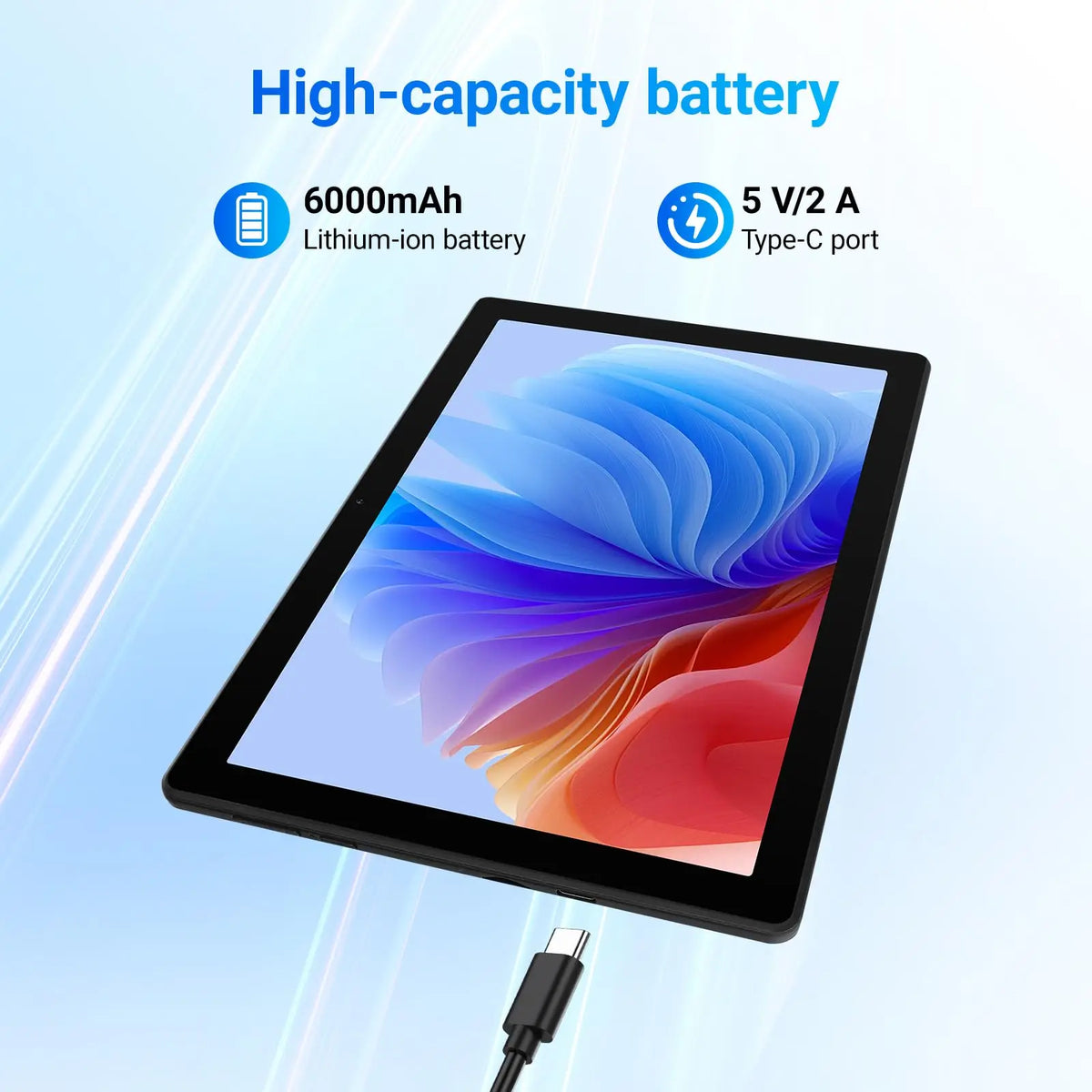 MODERNESS Android Tablet With WiFi 6, Face Unlock, Dual Cameras