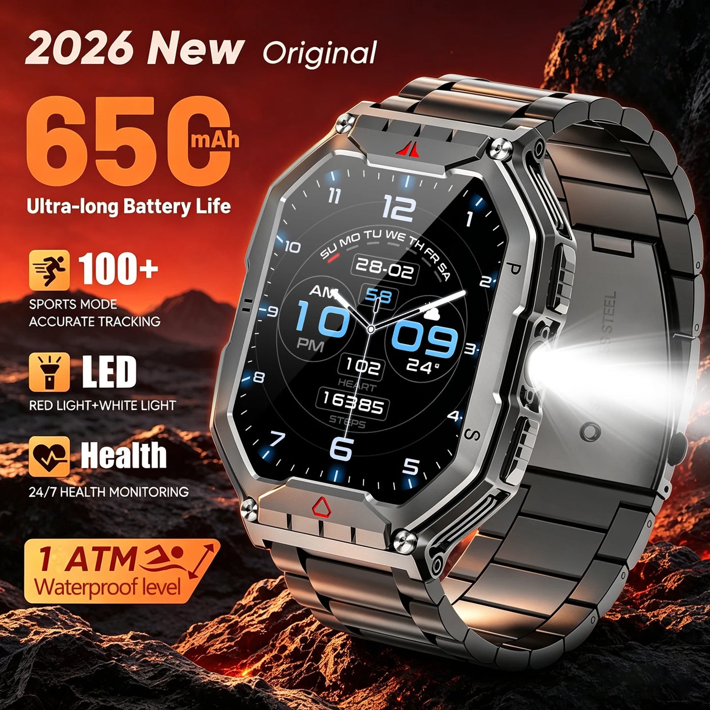 AMOLED Smart Watch for IOS With Heart Rate Monitor