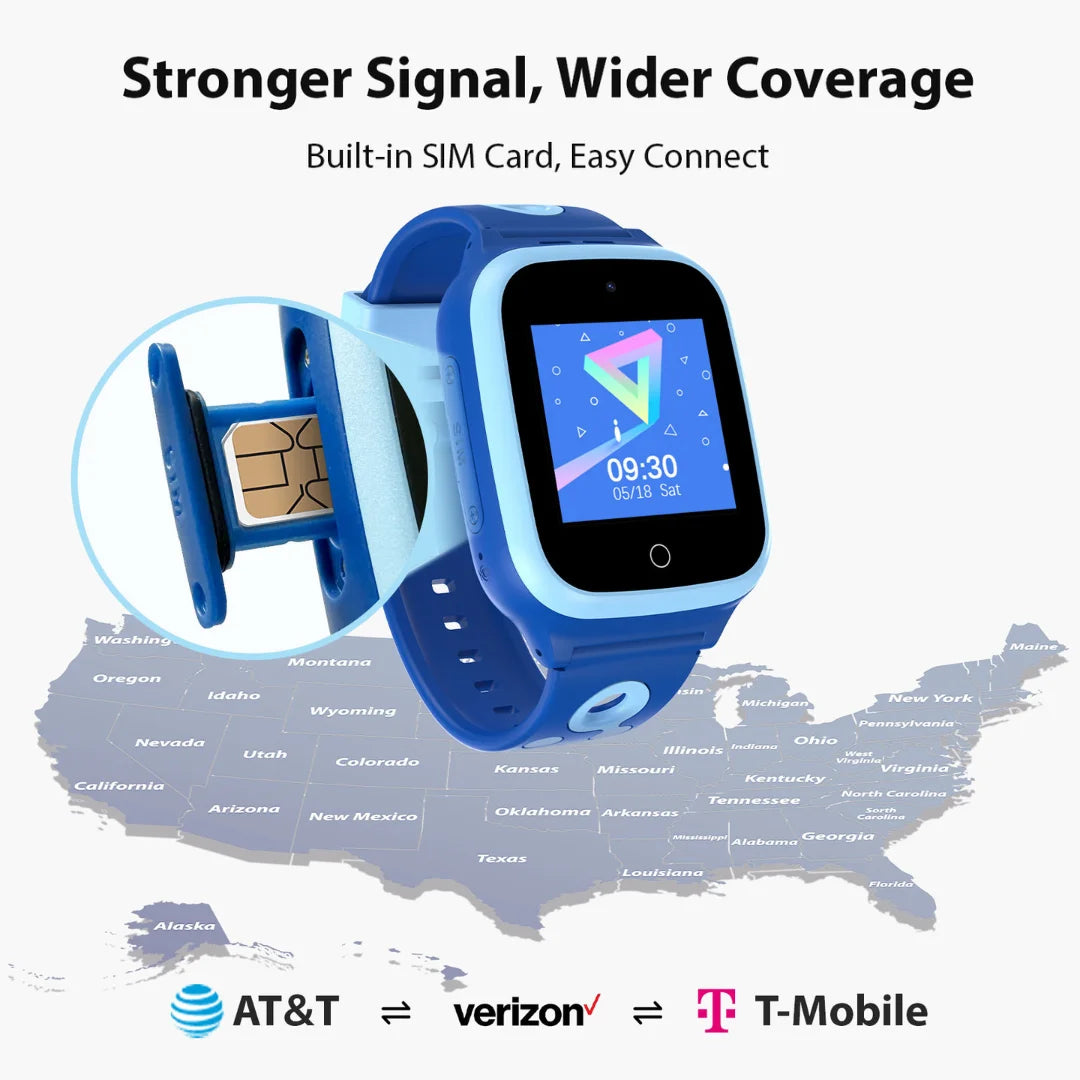 4G Kids Smartwatch Location Tracking Waterproof SIM Card Video Call