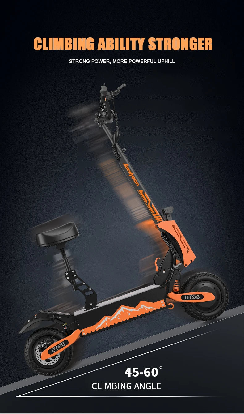 Arwibon GT08 Electric Scooter 5600W With 46 MPH Top Speed