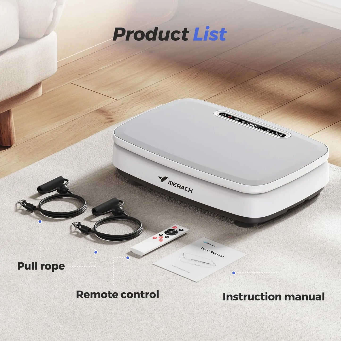MERACH Vibration Plate Exercise Machine Whole Body Workout Power Platform