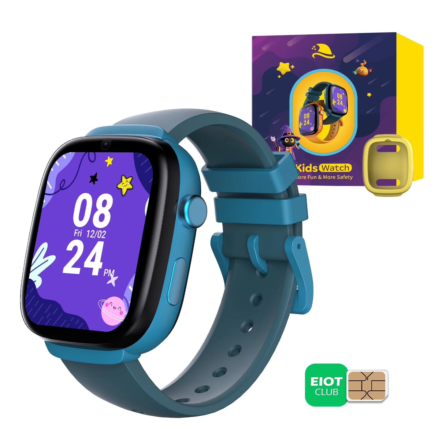 EIOTMART 4G Kids GPS Smartwatch With SOS And Parental Controls