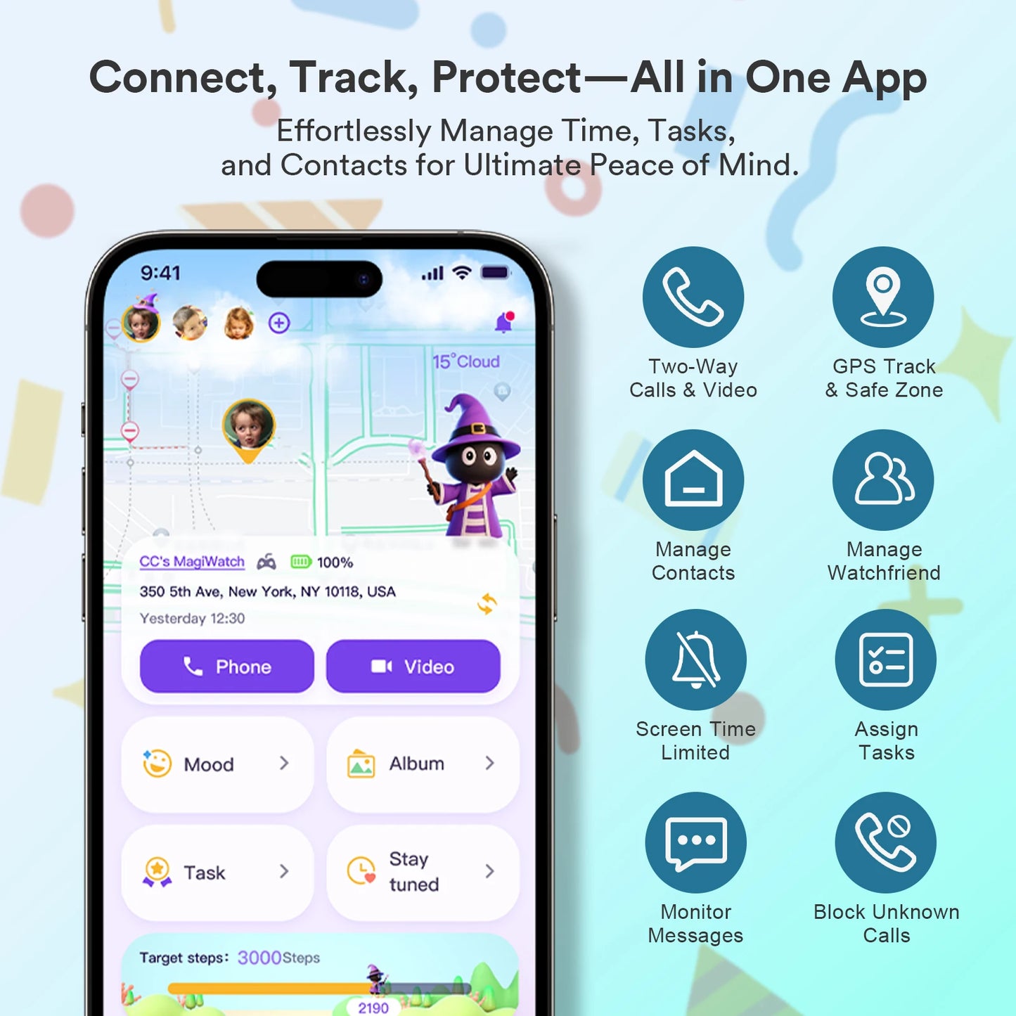 EIOTMART 4G Kids GPS Smartwatch With SOS And Parental Controls