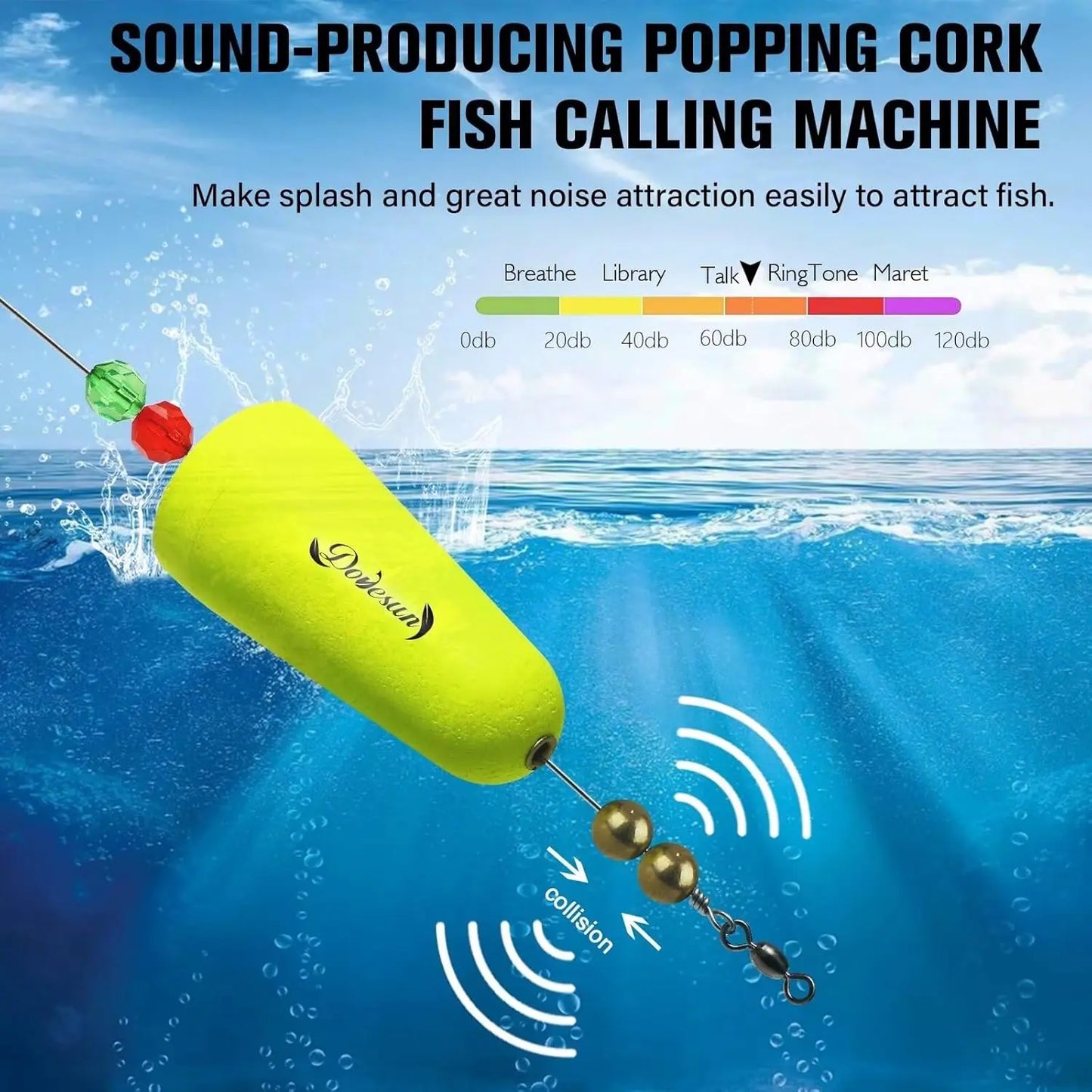 Popping Cork Fishing Floats 3 Shapes Pack For Saltwater Freshwater
