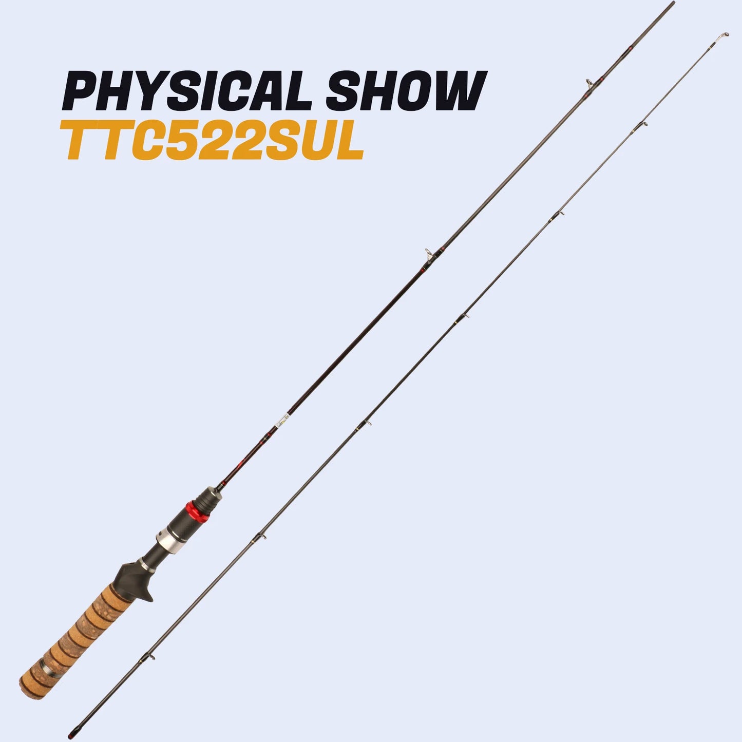 Kuying Casting Spinning Fishing Lure Rod Carbon Fiber 6 10lb