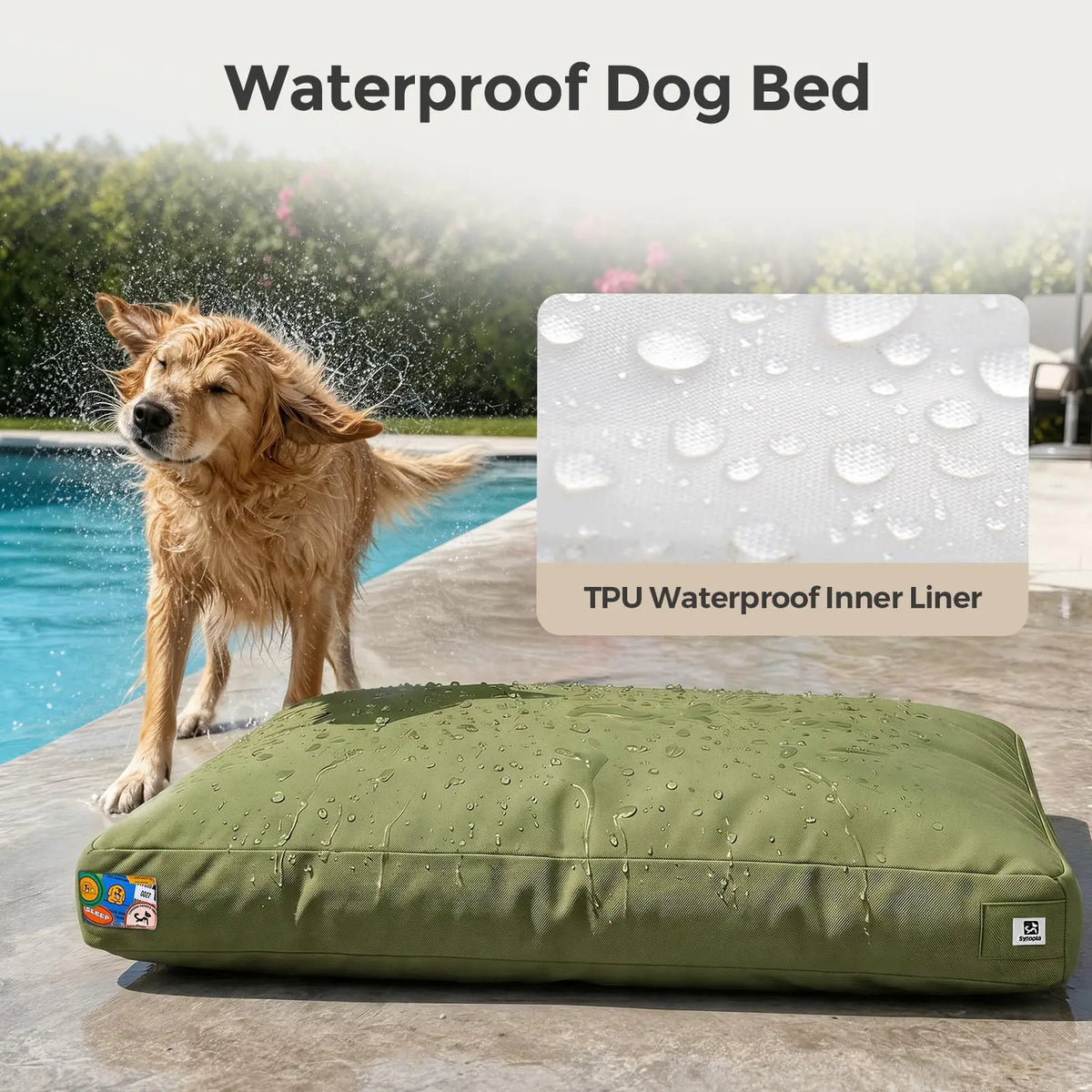 Indestructible Canvas Outdoor Dog Bed Chew Proof Waterproof Pet Mat