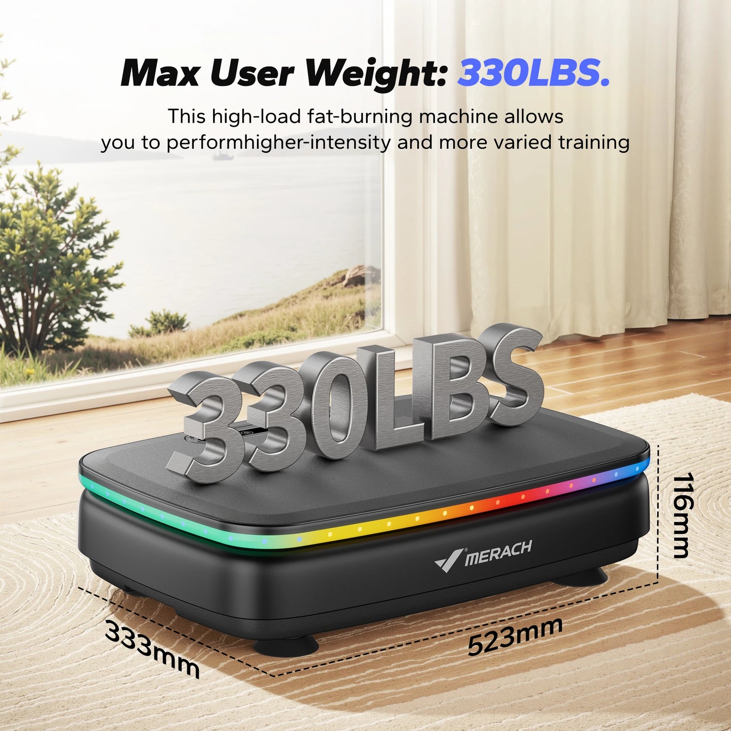 MERACH Vibration Plate Exercise Machine Whole Body Workout Power Platform