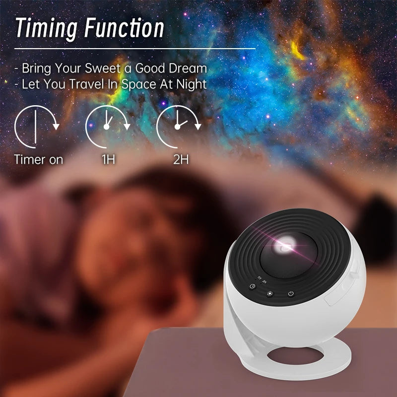 AUSYLE Galaxy Projector Night Light 360 Rotate Starry Sky Lamp For Kids