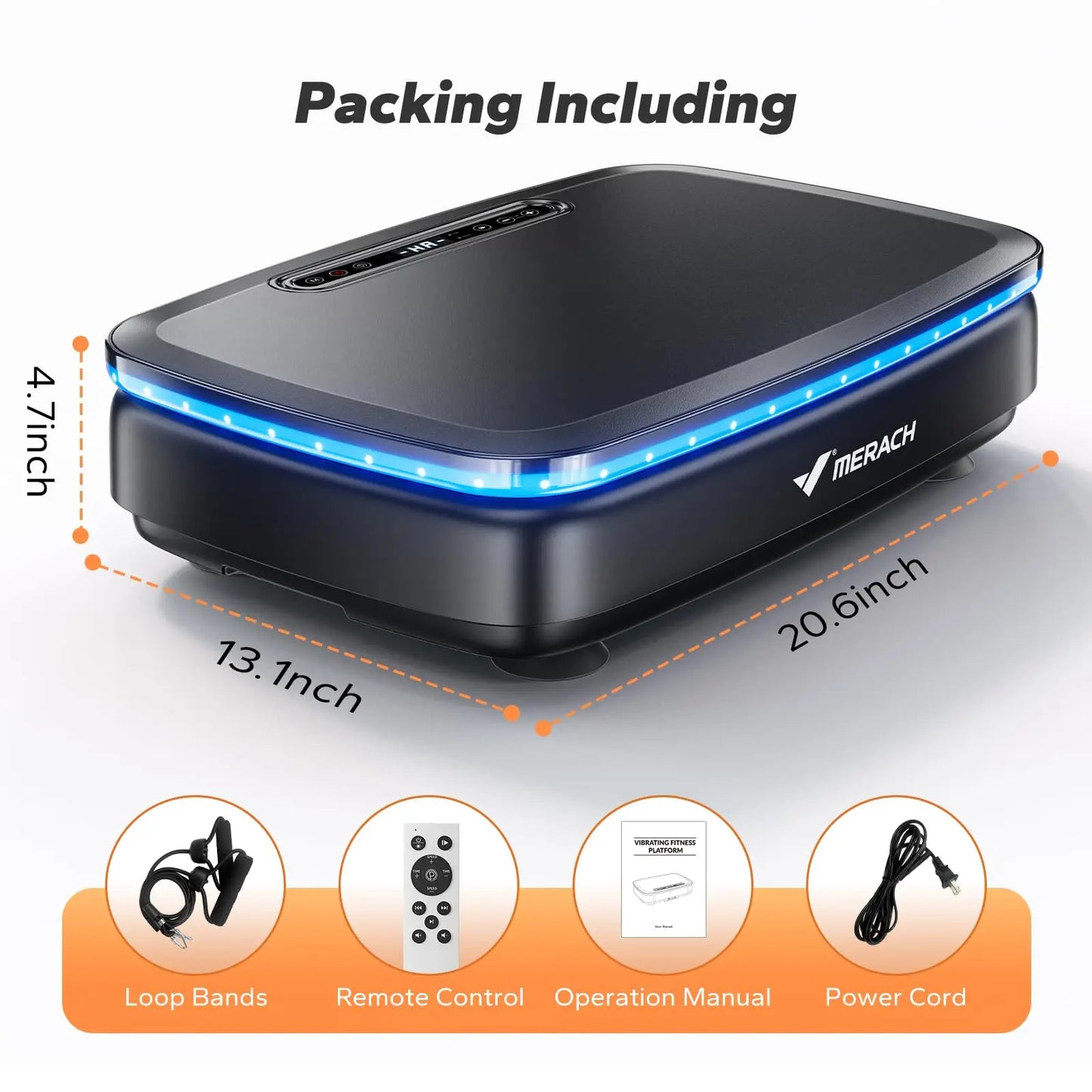 MERACH Vibration Plate Exercise Machine Whole Body Workout Power Platform