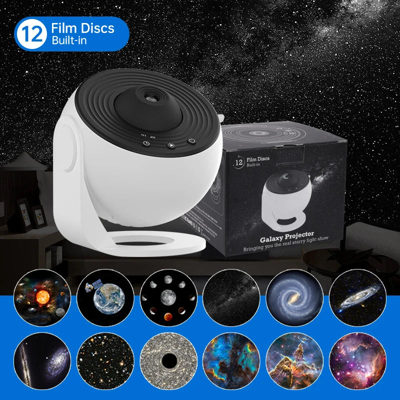AUSYLE Galaxy Projector Night Light 360 Rotate Starry Sky Lamp For Kids
