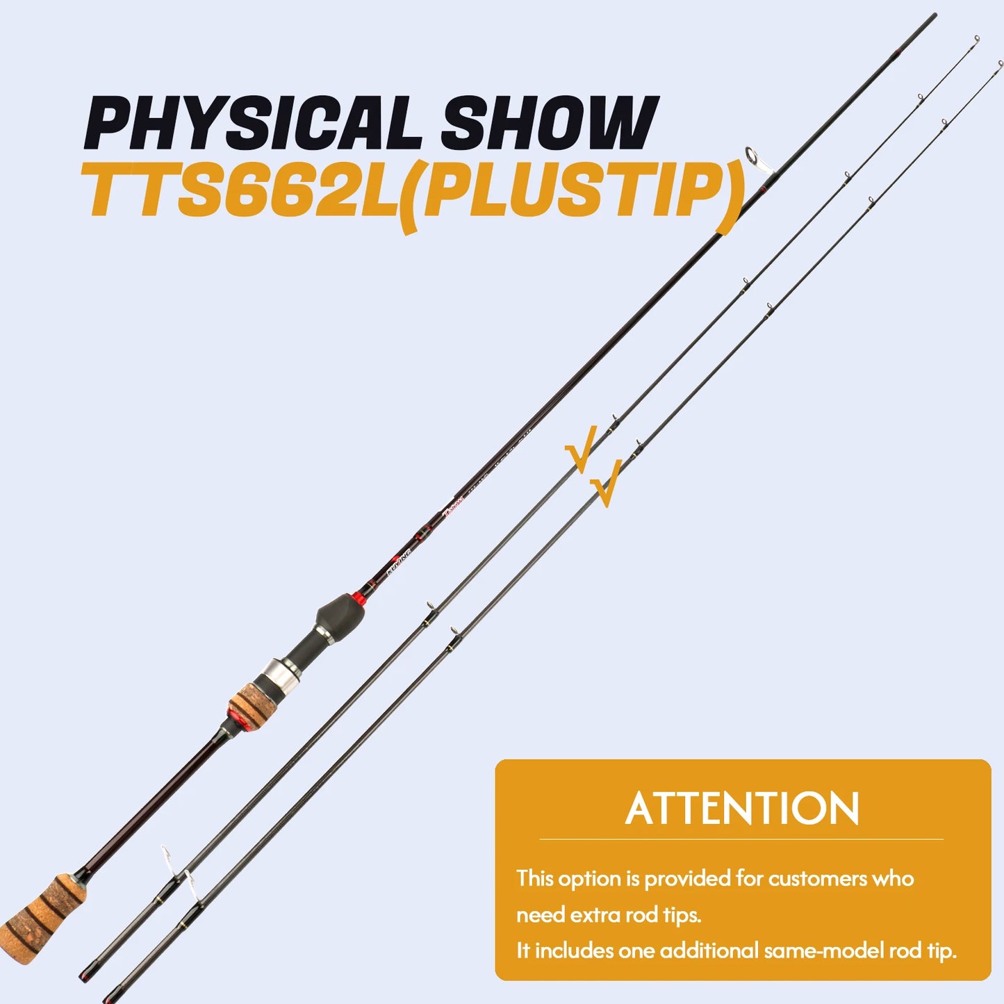 Kuying Casting Spinning Fishing Lure Rod Carbon Fiber 6 10lb