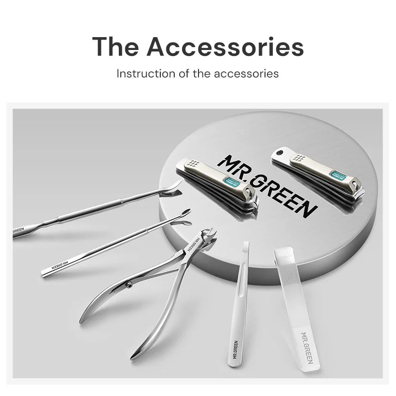 MR.GREEN Manicure Pedicure Set Stainless Steel 7in1 Kit