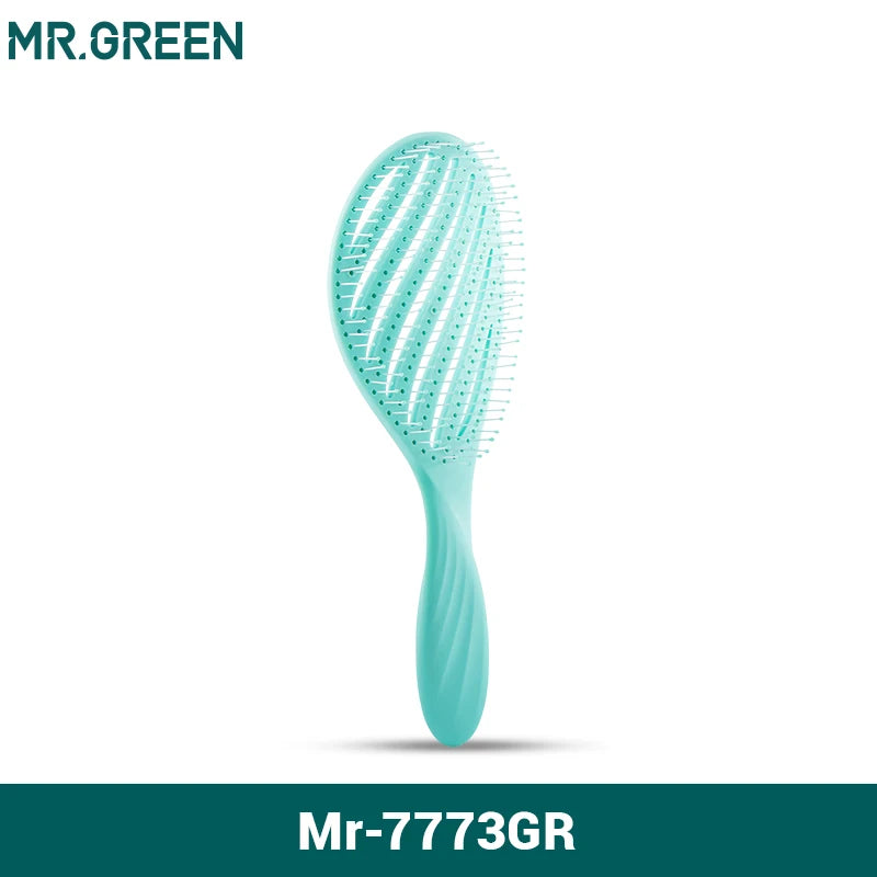MR.GREEN Hollow Out Hair Brush For Scalp Massage And Detangling