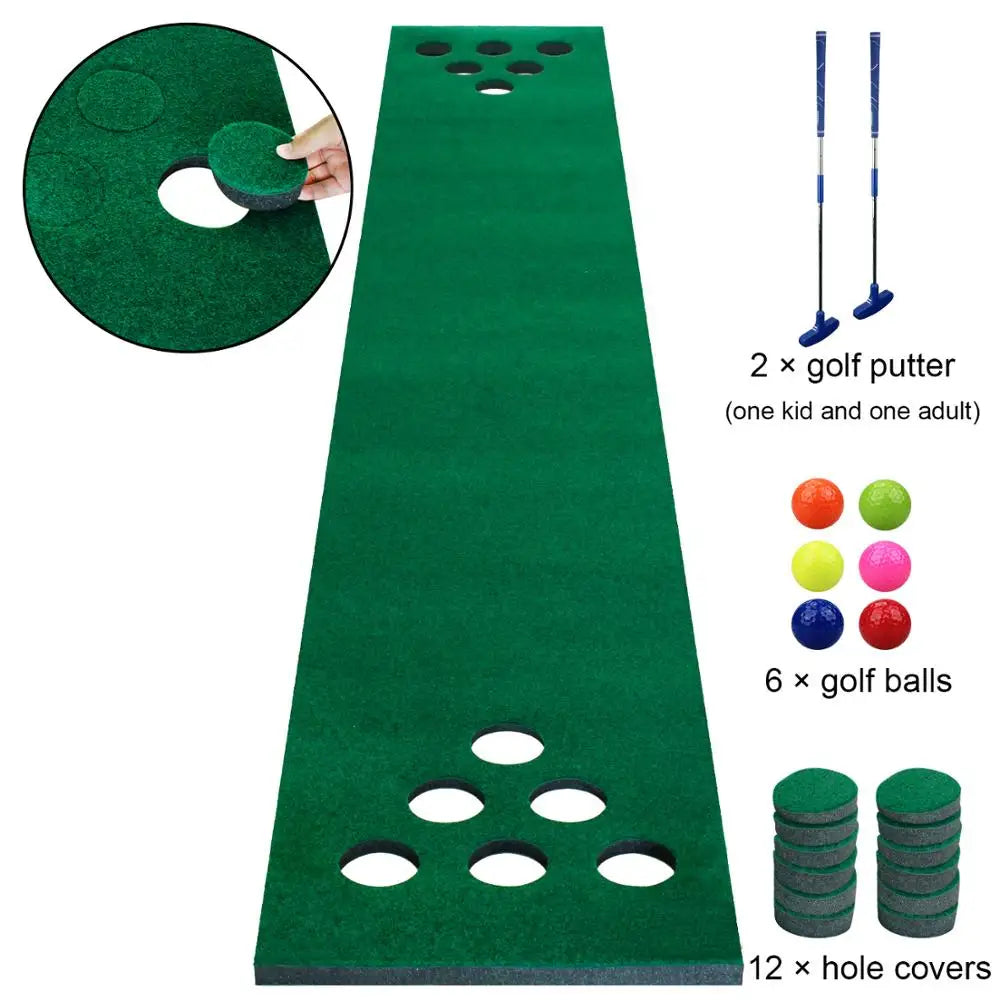 CRESTGOLF Indoor Outdoor Putting Green Practice Mat