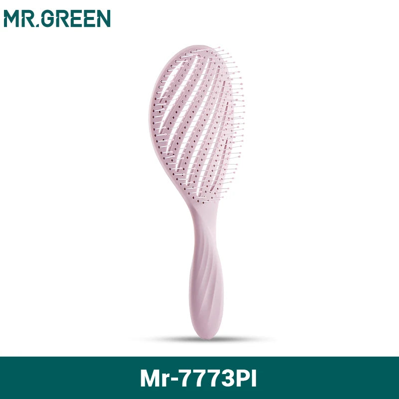 MR.GREEN Hollow Out Hair Brush For Scalp Massage And Detangling