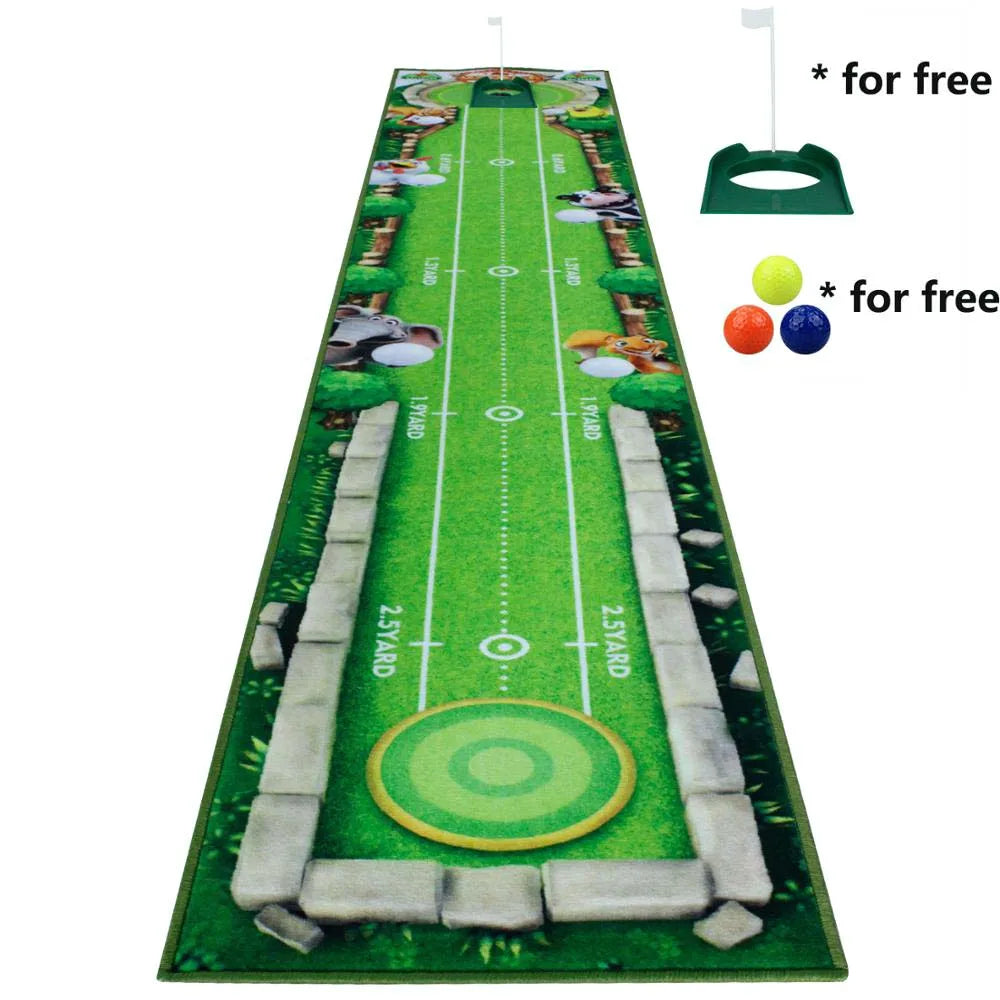 CRESTGOLF Indoor Outdoor Putting Green Practice Mat